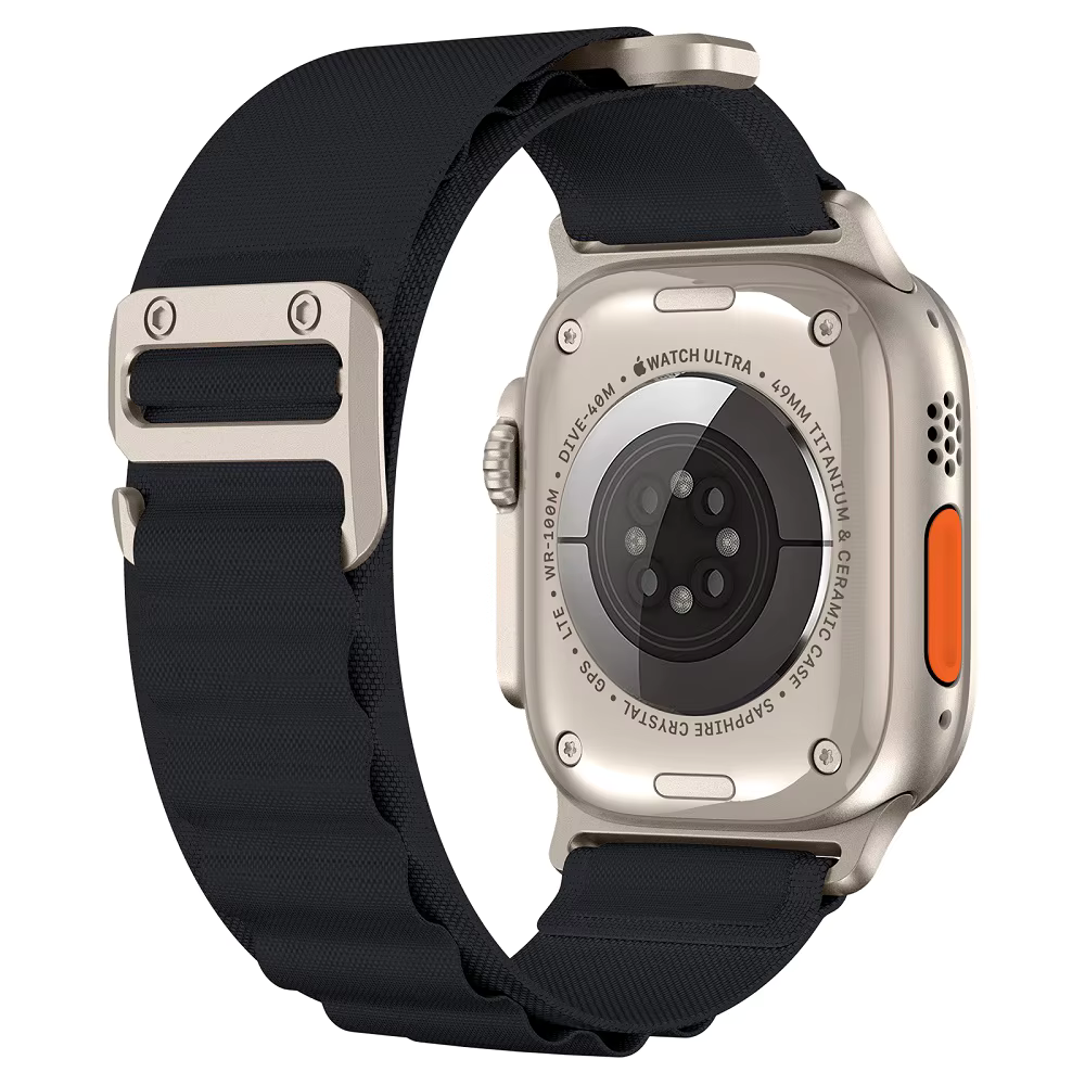 Alpine Loop 41/40/38 Mm Series 10(42MM)/9/8/7/6/5/4/3/se Uyumlu Kordon Siyah