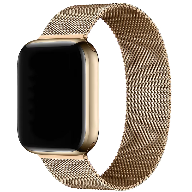 Loop Metal Hasır 41/40/38 Mm Series 10(42MM)/9/8/7/6/5/4/3/se Uyumlu Kordon Gold