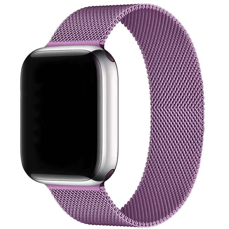 Loop Metal Hasır 41/40/38 Mm Series 10(42MM)/9/8/7/6/5/4/3/se Uyumlu Kordon Lila