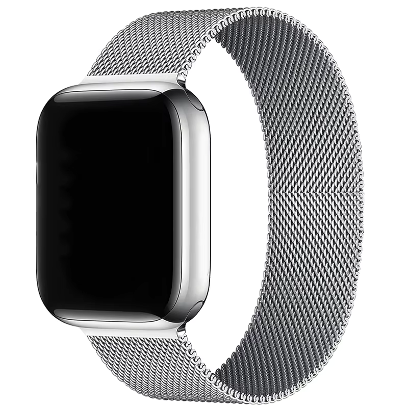 Loop Metal Hasır 41/40/38 Mm Series 10(42MM)/9/8/7/6/5/4/3/se Uyumlu Kordon Silver