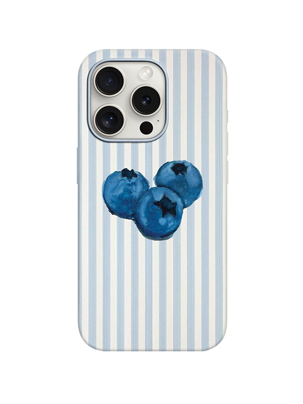 Blueberry Desenli Lüx Premium İçi Kadifeli Telefon Kılıfı KOD 775