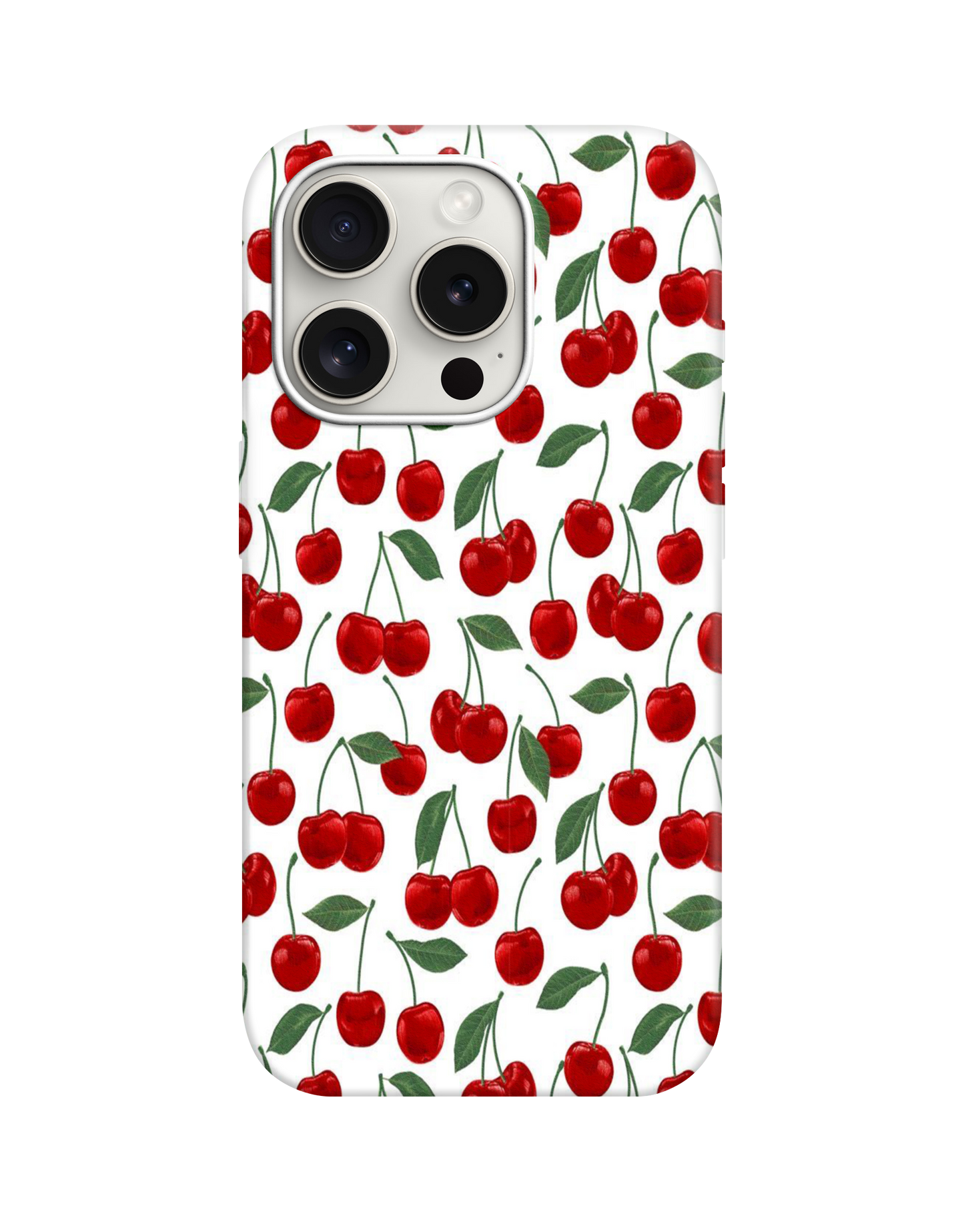 Cherry Desenli Lüx Premium İçi Kadifeli Telefon Kılıfı KOD 737