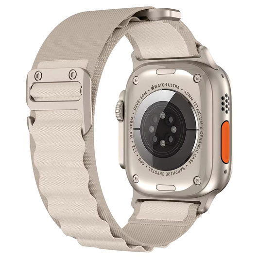 Alpine Loop 41/40/38 Mm Series 10(42MM)/9/8/7/6/5/4/3/se Uyumlu Kordon Beyaz