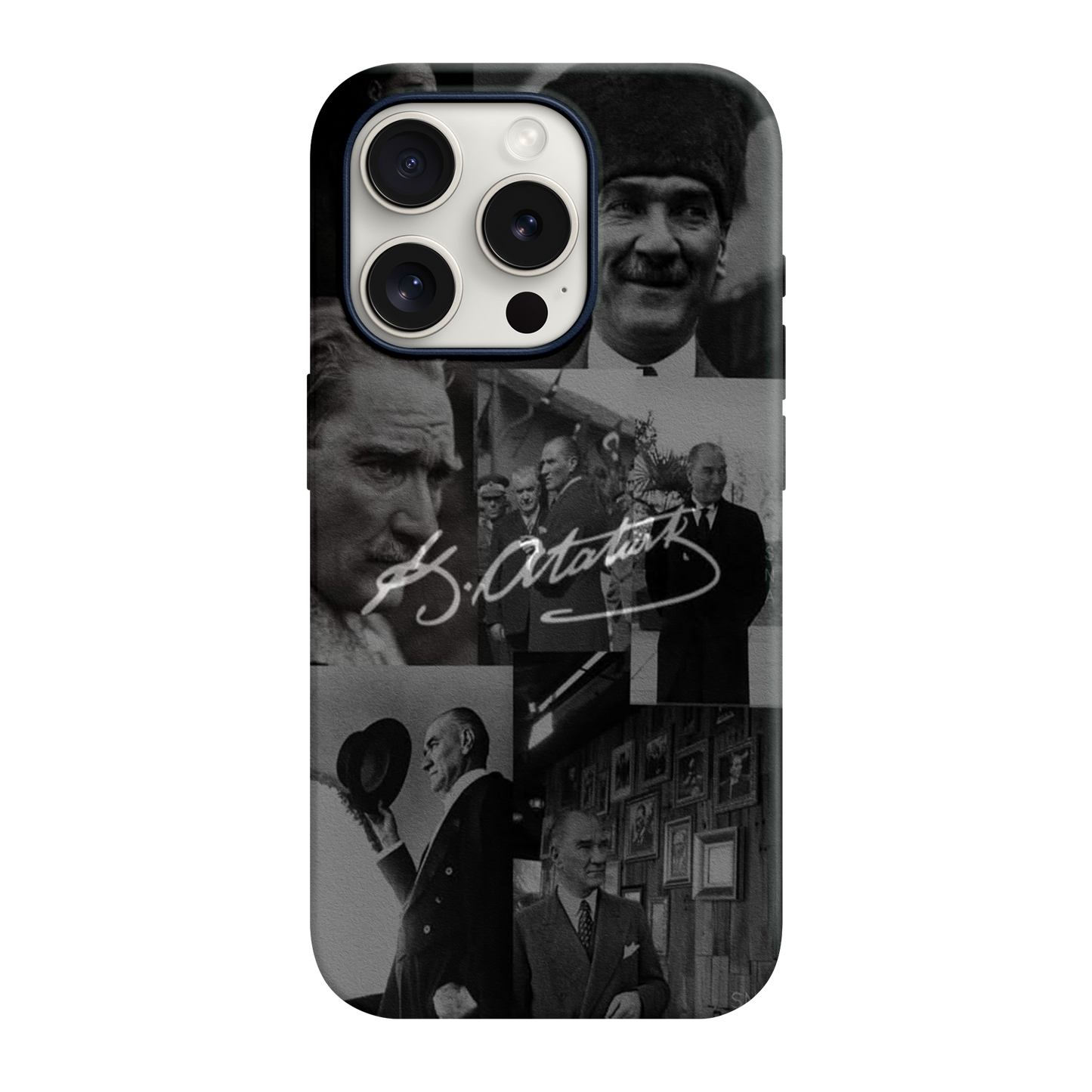 K.ATATÜRK Desenli Lüx Premium İçi Kadifeli Telefon Kılıfı KOD 707