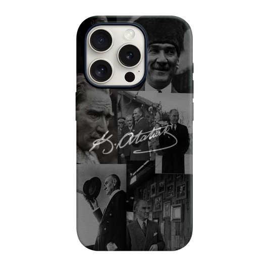 K.ATATÜRK Desenli Lüx Premium İçi Kadifeli Telefon Kılıfı KOD 707