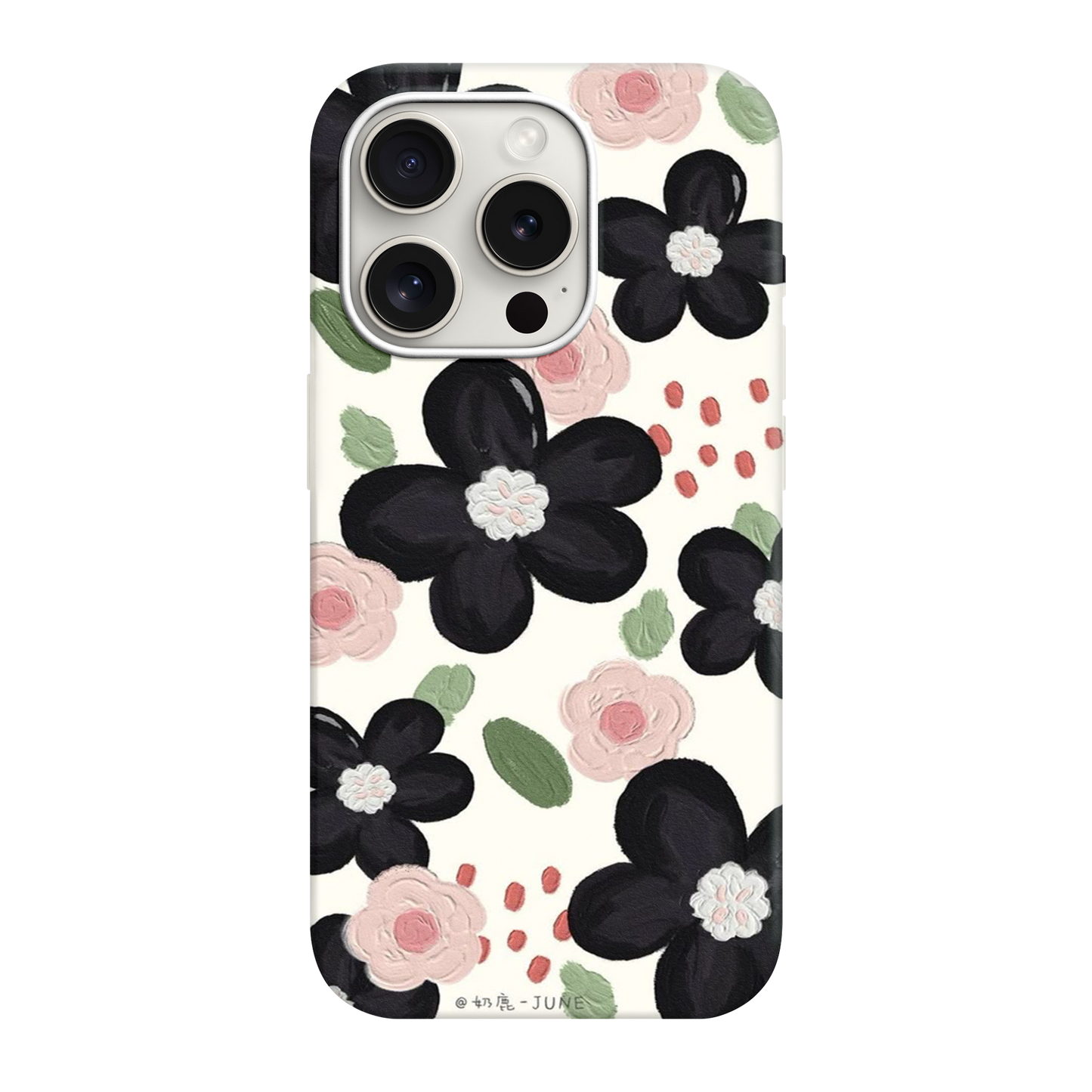 Flowers Desenli Lüx Premium İçi Kadifeli Telefon Kılıfı KOD 722