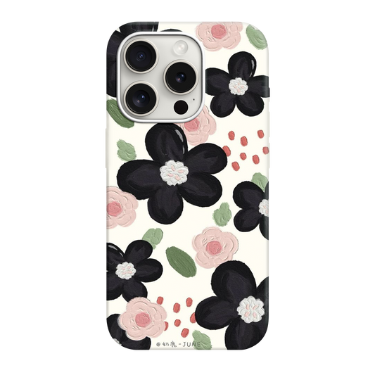 Flowers Desenli Lüx Premium İçi Kadifeli Telefon Kılıfı KOD 722
