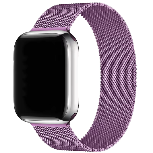 Loop Metal Hasır 41/40/38 Mm Series 10(42MM)/9/8/7/6/5/4/3/se Uyumlu Kordon Lila