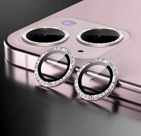 Safir Taşlı Kamera Lens Koruyucu Pink