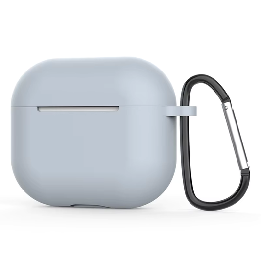 Airpods Uyumlu Silikon Kancalı Kılıf Gri
