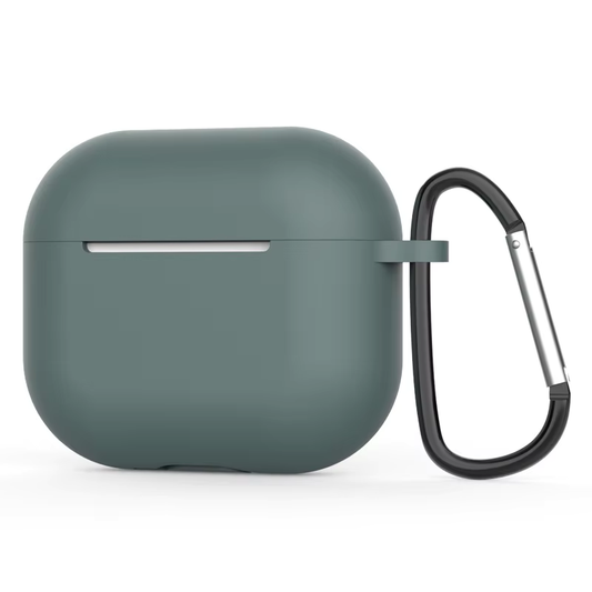 Airpods Uyumlu Silikon Kancalı Kılıf Haki