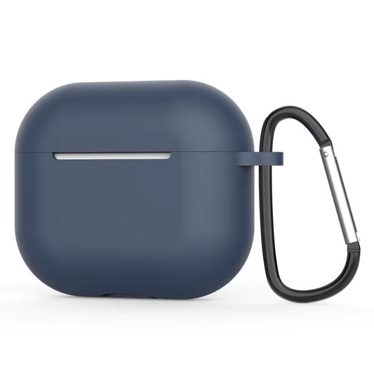 Airpods Uyumlu Silikon Kancalı Kılıf Lacivert