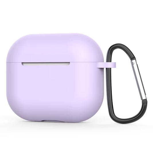 Airpods Uyumlu Silikon Kancalı Kılıf Lila