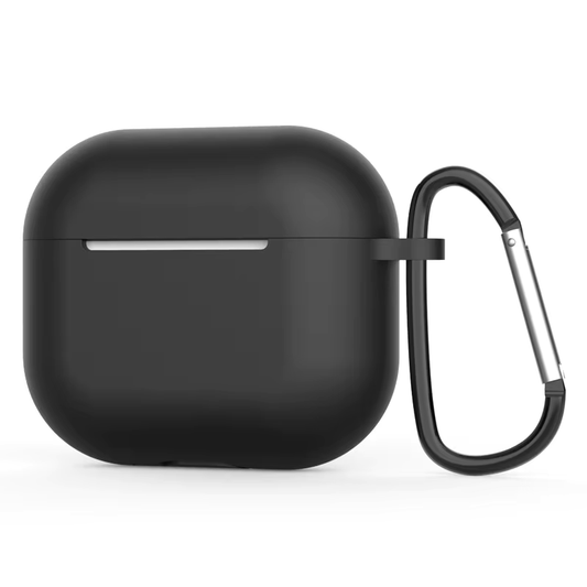 Airpods Uyumlu Silikon Kancalı Kılıf Siyah