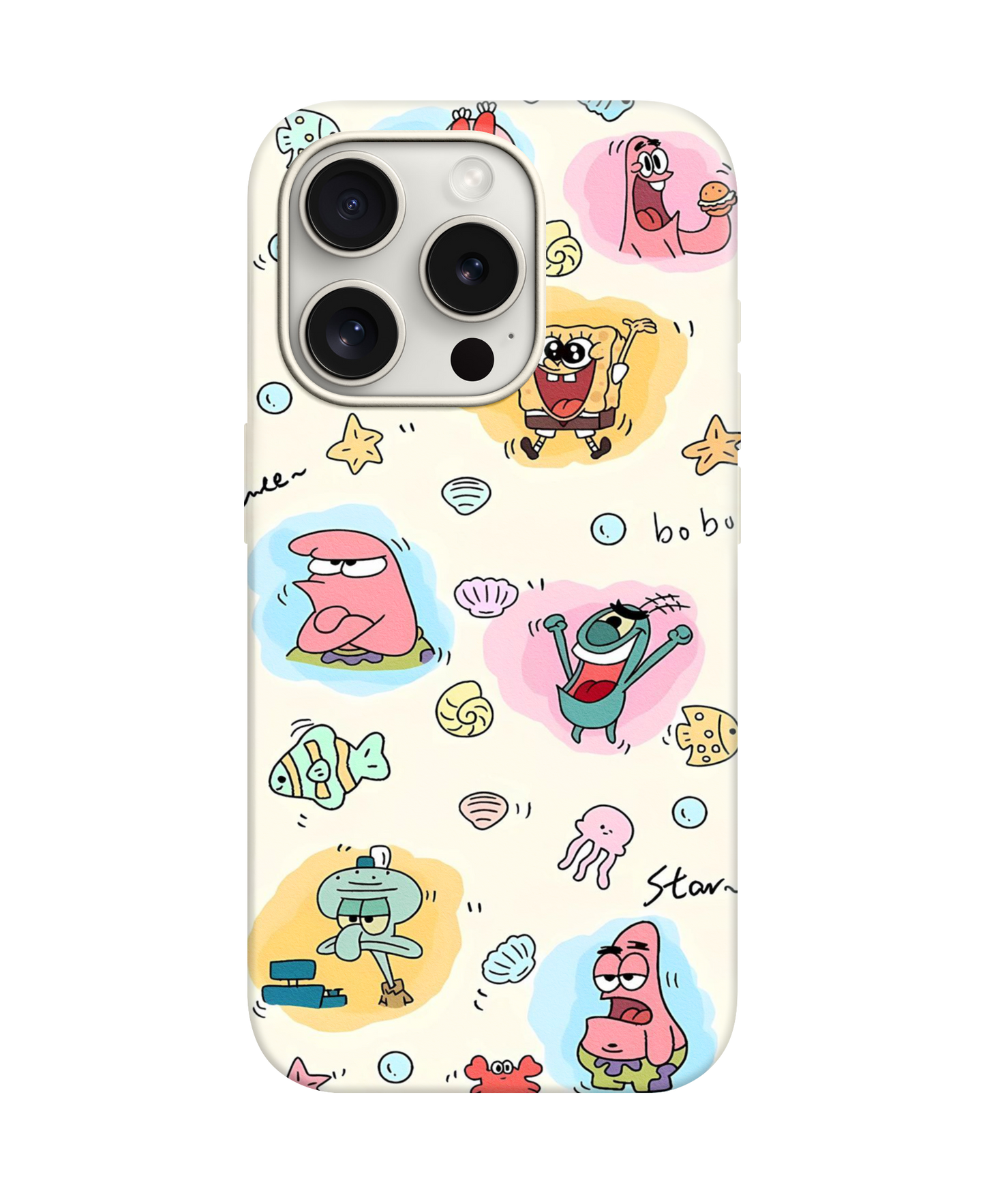 Spongebob Desenli Lüx Premium İçi Kadifeli Telefon Kılıfı KOD 657