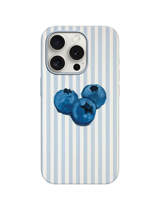 Blueberry Desenli Lüx Premium İçi Kadifeli Telefon Kılıfı KOD 775
