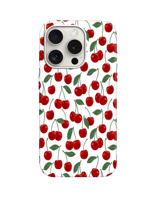 Cherry Desenli Lüx Premium İçi Kadifeli Telefon Kılıfı KOD 737
