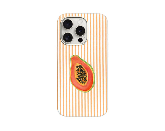 Papaya Desenli Lüx Premium İçi Kadifeli Telefon Kılıfı KOD 773