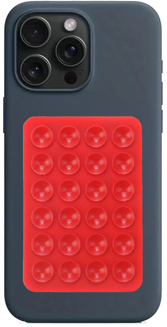Silikon Vakumlu Telefon Tutucu Kırmızı